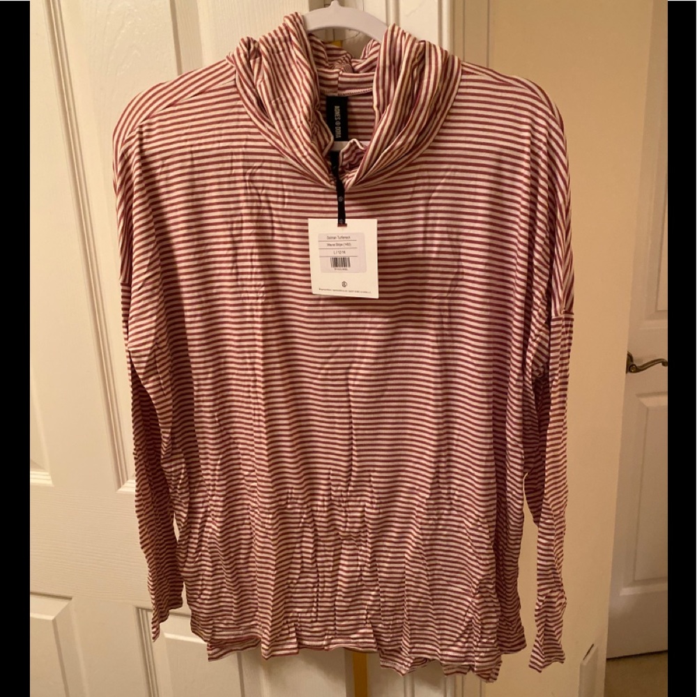 LAST! Size L -Striped cowl neck long sleeve top
